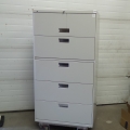 Hon Grey 5 Drawer Lateral File Cabinet, Locking SND